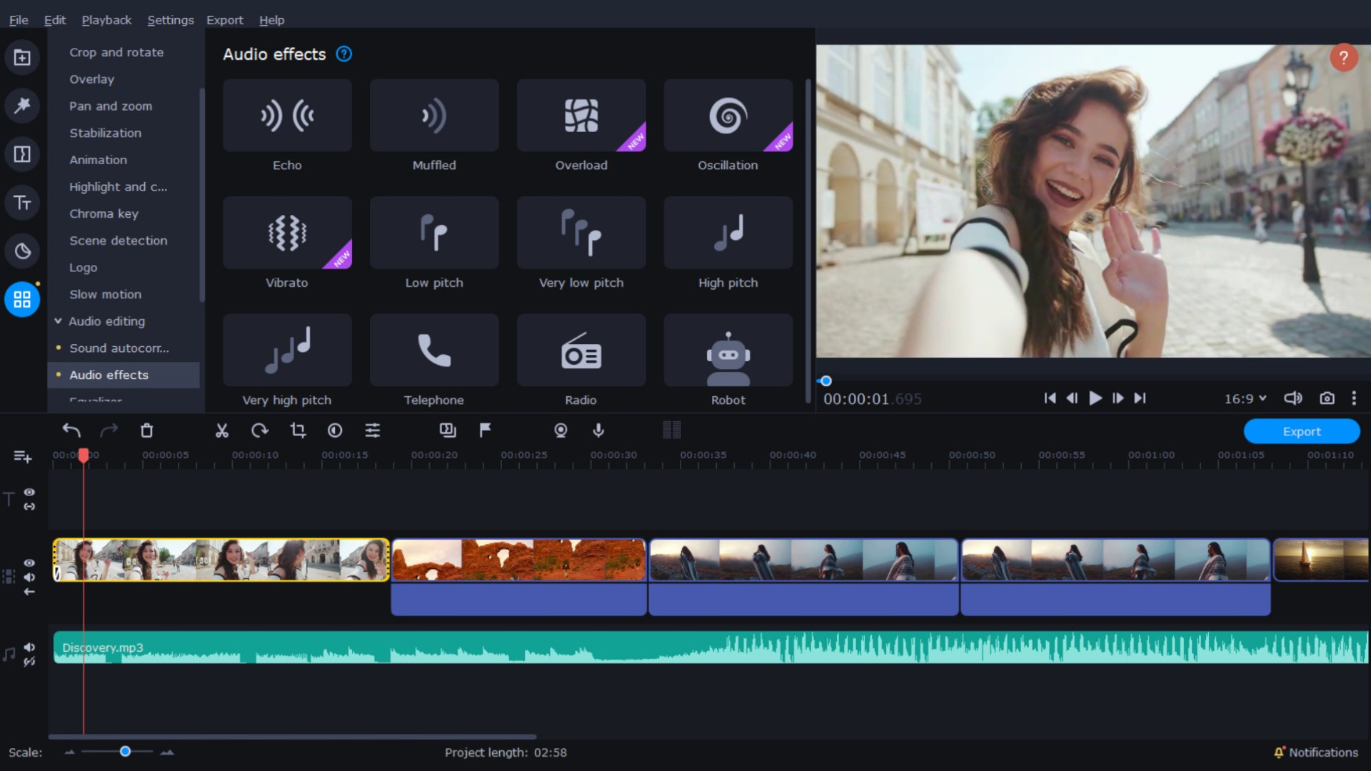 Movavi Video Editor 2022 Plus screenshot 1